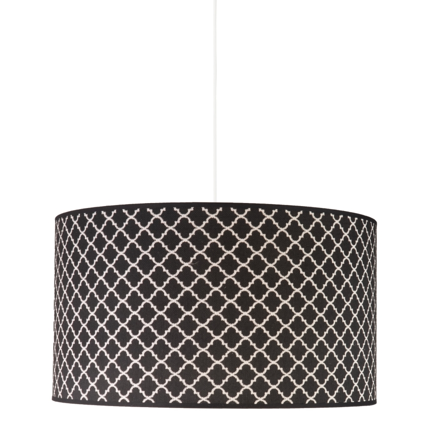 Duolla - Hängeleuchte MAROKO 1xE27/40W/230V d 45 cm schwarz/weiß