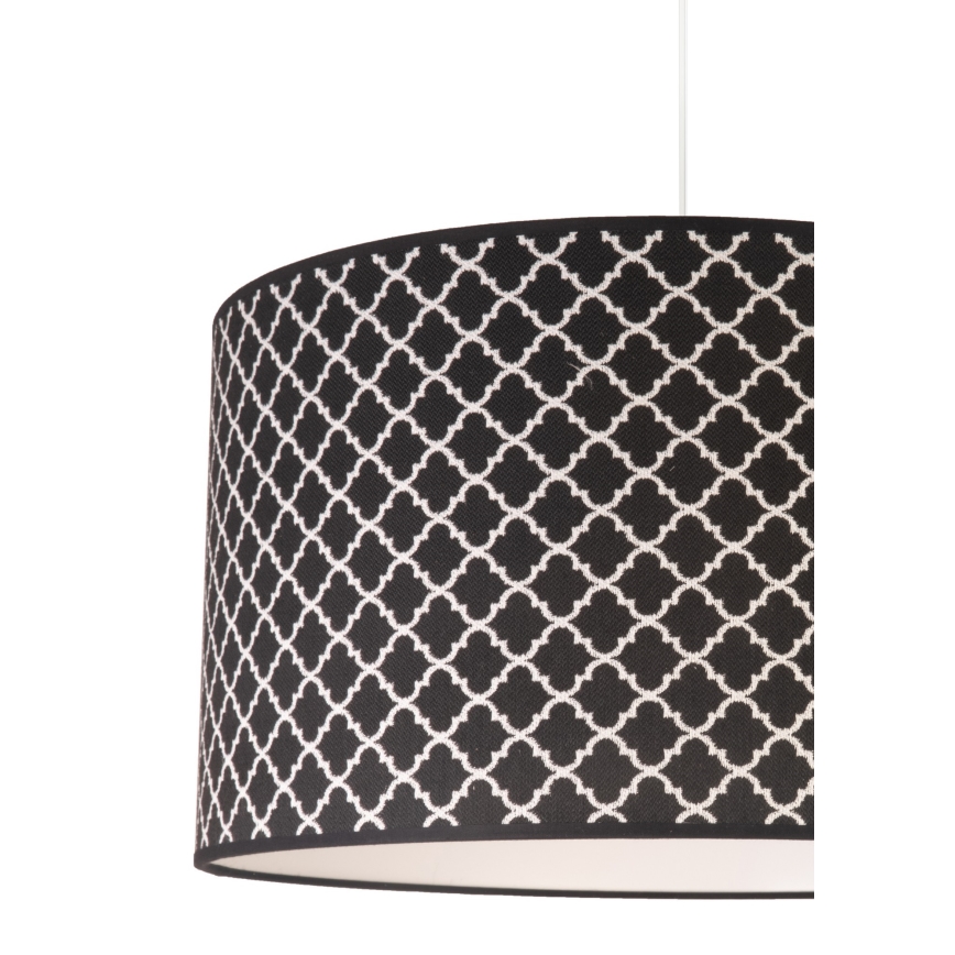 Duolla - Hängeleuchte MAROKO 1xE27/40W/230V d 45 cm schwarz/weiß