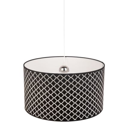 Duolla - Hängeleuchte MAROKO 1xE27/40W/230V d 45 cm schwarz/weiß