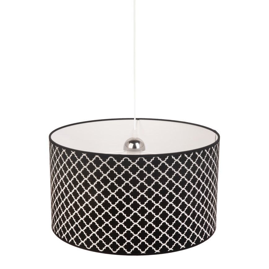 Duolla - Hängeleuchte MAROKO 1xE27/40W/230V d 45 cm schwarz/weiß