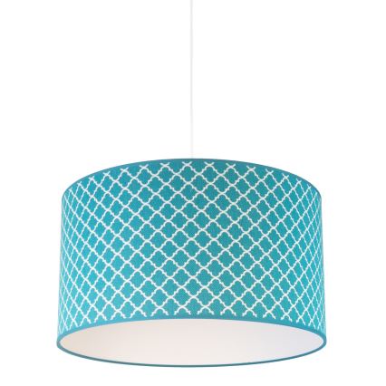 Duolla - Hängeleuchte MAROKO 1xE27/40W/230V d 45 cm türkisfarben/weiß