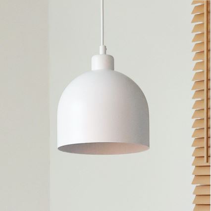 Duolla - Hängeleuchte mit Kabel IRONLINE 1xE27/15W/230V, Ø 17 cm, weiß