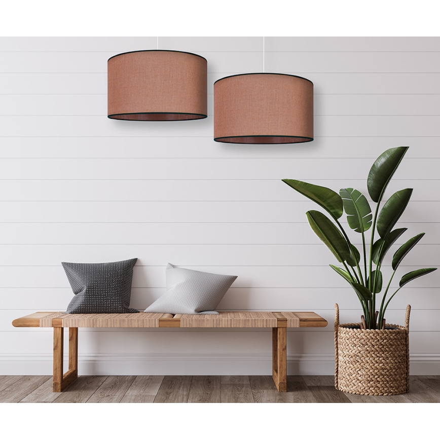 Duolla - Hängeleuchte ROLLER 1xE27/15W/230V d 40 cm braun/schwarz