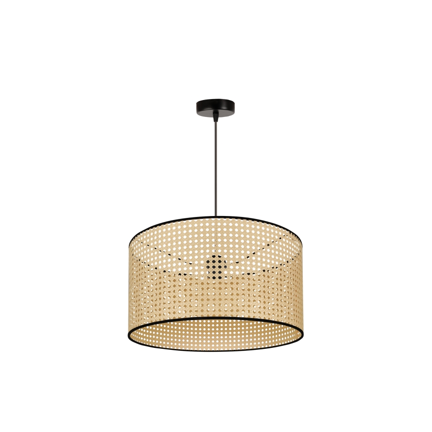 Duolla - Hängeleuchte ROLLER 1xE27/15W/230V d 45 cm Rattan/schwarz