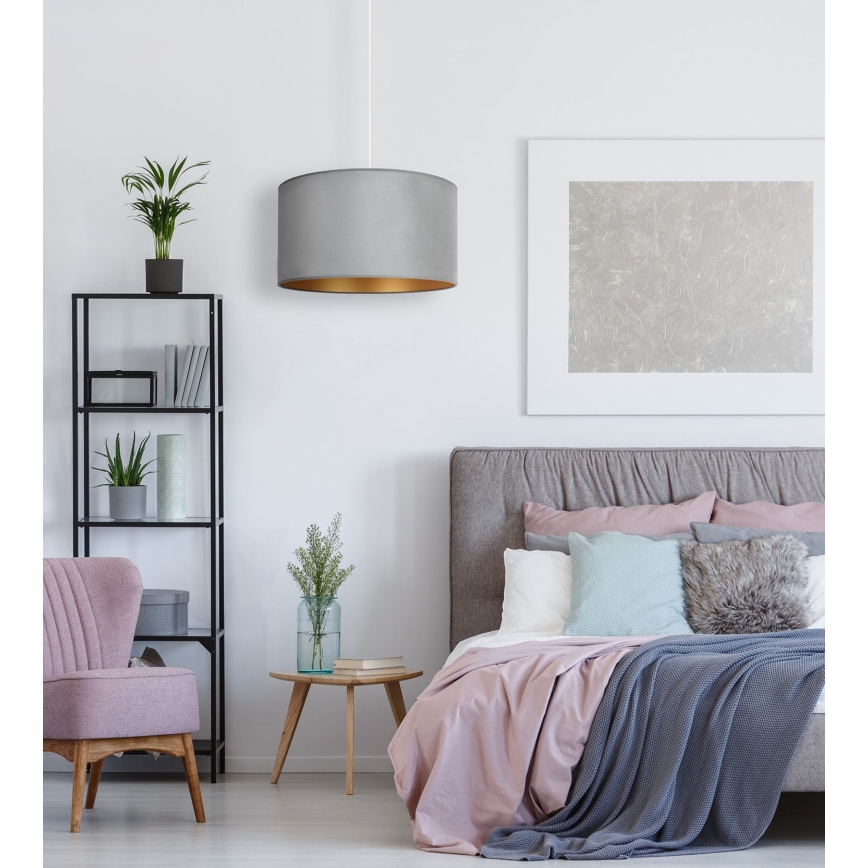 Duolla - Hängeleuchte ROLLER 1xE27/15W/230V Leuchte d 40 cm grün/golden
