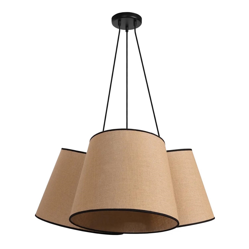 Duolla - Hängeleuchte ROSSA 3xE27/15W/230V d 75 cm braun/schwarz