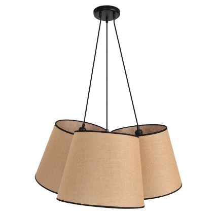 Duolla - Hängeleuchte ROSSA 3xE27/15W/230V d 75 cm braun/schwarz