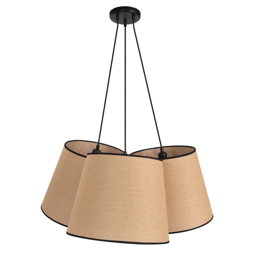 Duolla - Hängeleuchte ROSSA 3xE27/15W/230V d 75 cm braun/schwarz