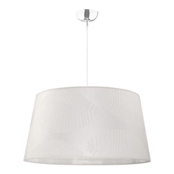 Duolla - Hängeleuchte TENOR 1xE27/40W/230V d 60 cm weiß/Blätter