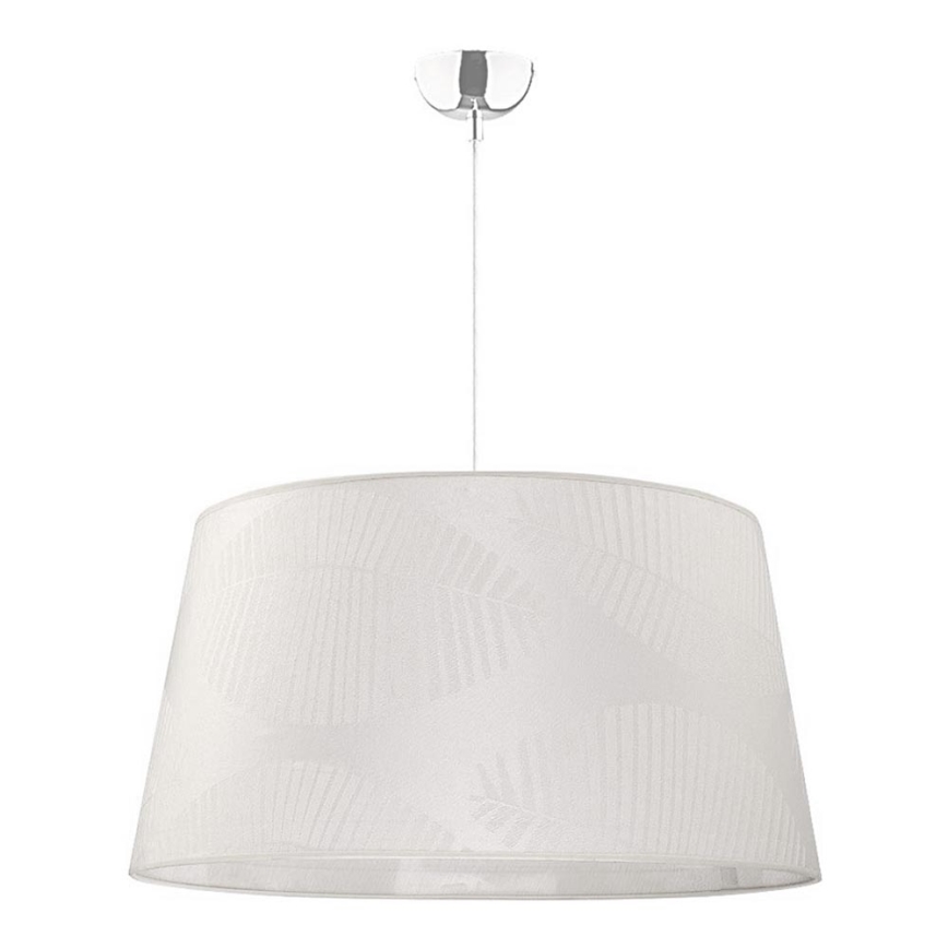 Duolla - Hängeleuchte TENOR 1xE27/40W/230V d 60 cm weiß/Blätter