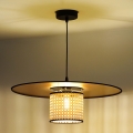 Duolla - Hängeleuchte TOKYO RATTAN 1xE27/15W/230V d 50 cm golden/Rattan