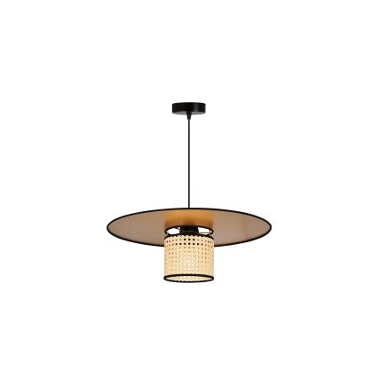 Duolla - Hängeleuchte TOKYO RATTAN 1xE27/15W/230V d 50 cm golden/Rattan