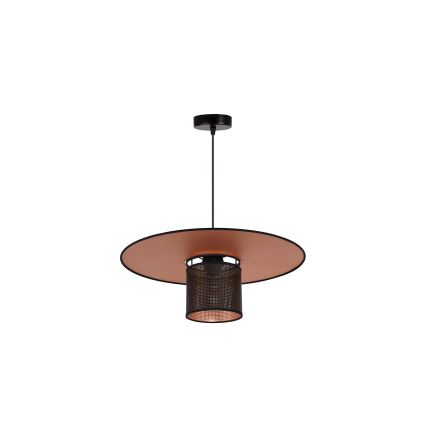 Duolla - Hängeleuchte TOKYO SHINY 1xE27/15W/230V d 50 cm schwarz/kupfern