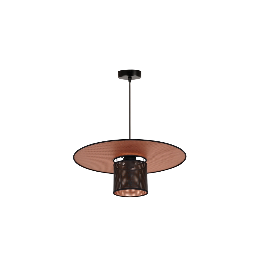 Duolla - Hängeleuchte TOKYO SHINY 1xE27/15W/230V d 50 cm schwarz/kupfern