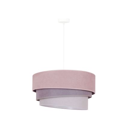 Duolla - Hängeleuchte TRIO 1xE27/15W/230V d 45 cm rosa/grau/weiß