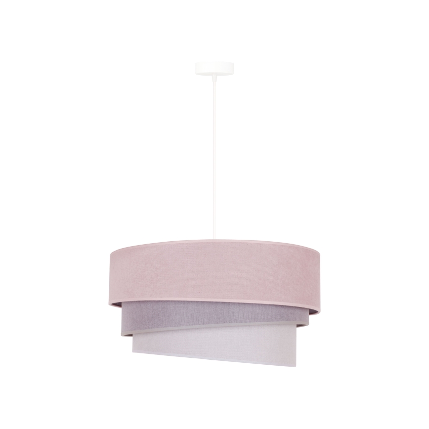 Duolla - Hängeleuchte TRIO 1xE27/15W/230V d 45 cm rosa/grau/weiß
