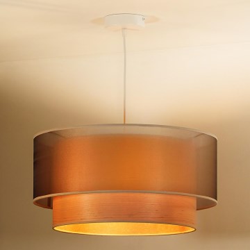 Duolla - Hängeleuchte WOOD BOHO 1xE27/15W/230V d 45 cm kupfern/beige