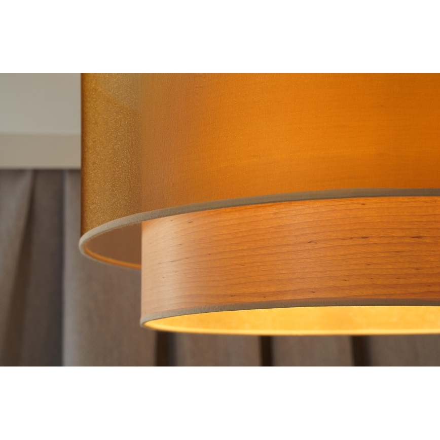 Duolla - Hängeleuchte WOOD BOHO 1xE27/15W/230V d 45 cm kupfern/beige