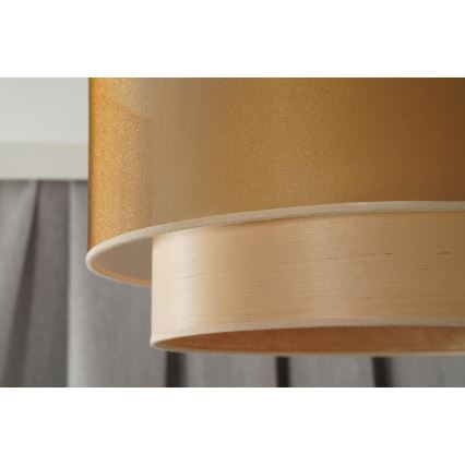 Duolla - Hängeleuchte WOOD BOHO 1xE27/15W/230V d 45 cm kupfern/beige