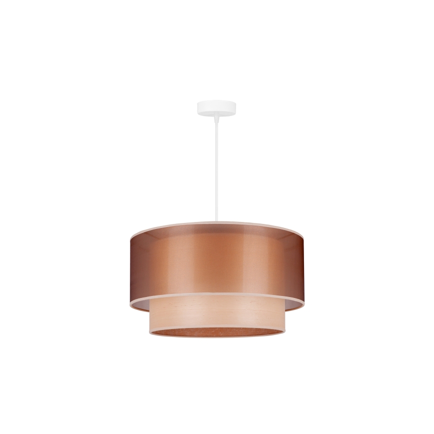 Duolla - Hängeleuchte WOOD BOHO 1xE27/15W/230V d 45 cm kupfern/beige