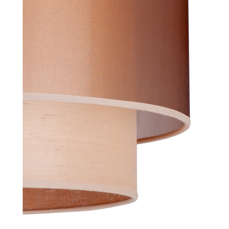 Duolla - Hängeleuchte WOOD BOHO 1xE27/15W/230V d 45 cm kupfern/beige