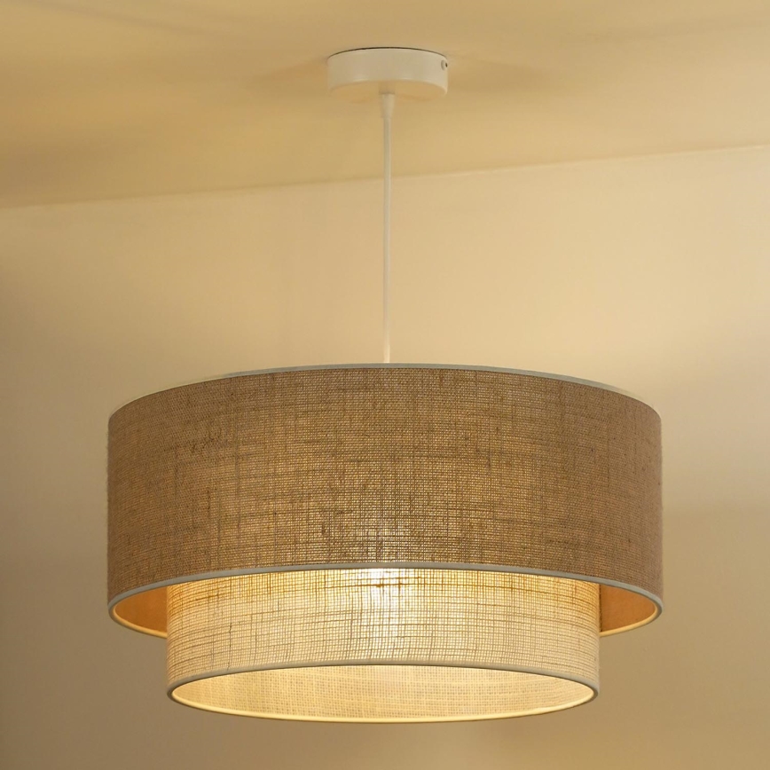 Duolla - Hängeleuchte YUTE BOHO 3xE27/15W/230V d 60 cm braun/cremefarben