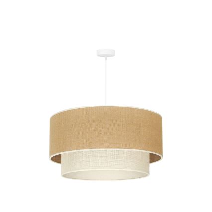 Duolla - Hängeleuchte YUTE BOHO 3xE27/15W/230V d 60 cm braun/cremefarben