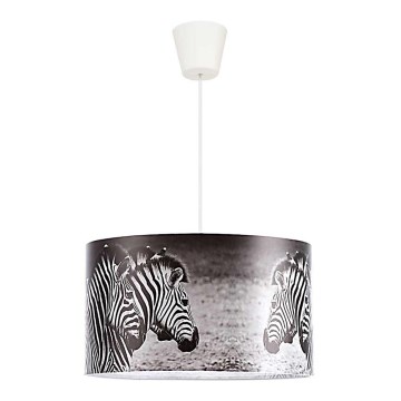 Duolla - Kinder Kronleuchter auf dem Draht ZEBRAS 1xE27/40W/230V