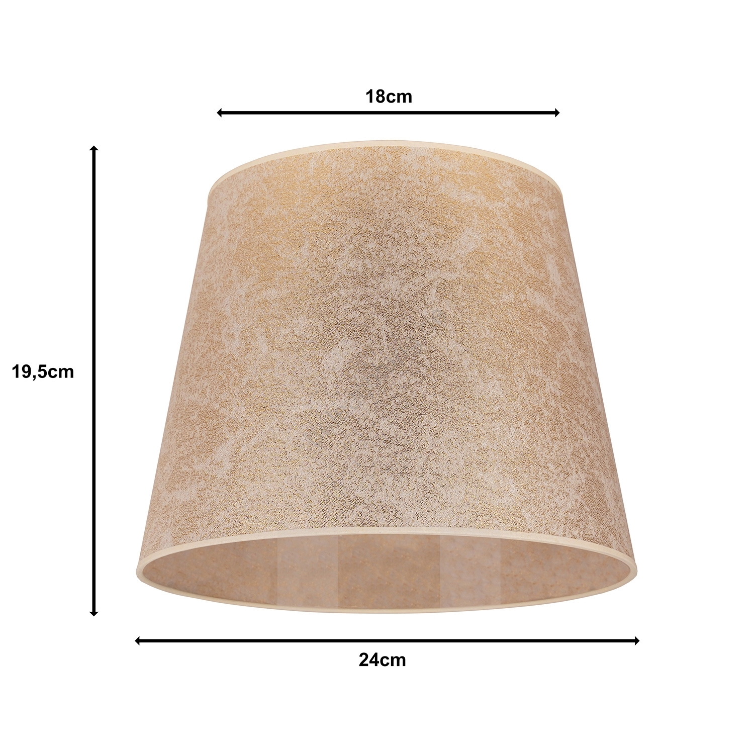 B&S Lampenschrm Lampenschrm Rund Aus Stoff H 16 X 25 Cm Für Tsch