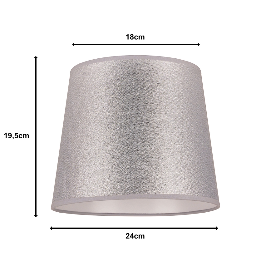 Duolla - Lampenschirm für Tischlampe CLASSIC M E27 Ø 24 cm silber