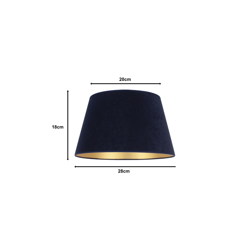 Duolla - Lampenschirm für Tischlampe CONE M E27 Ø 28 cm blau