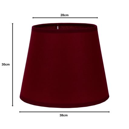 Duolla - Lampenschirm für Stehleuchte CLASSIC L E27 d 38 cm burgunderrot