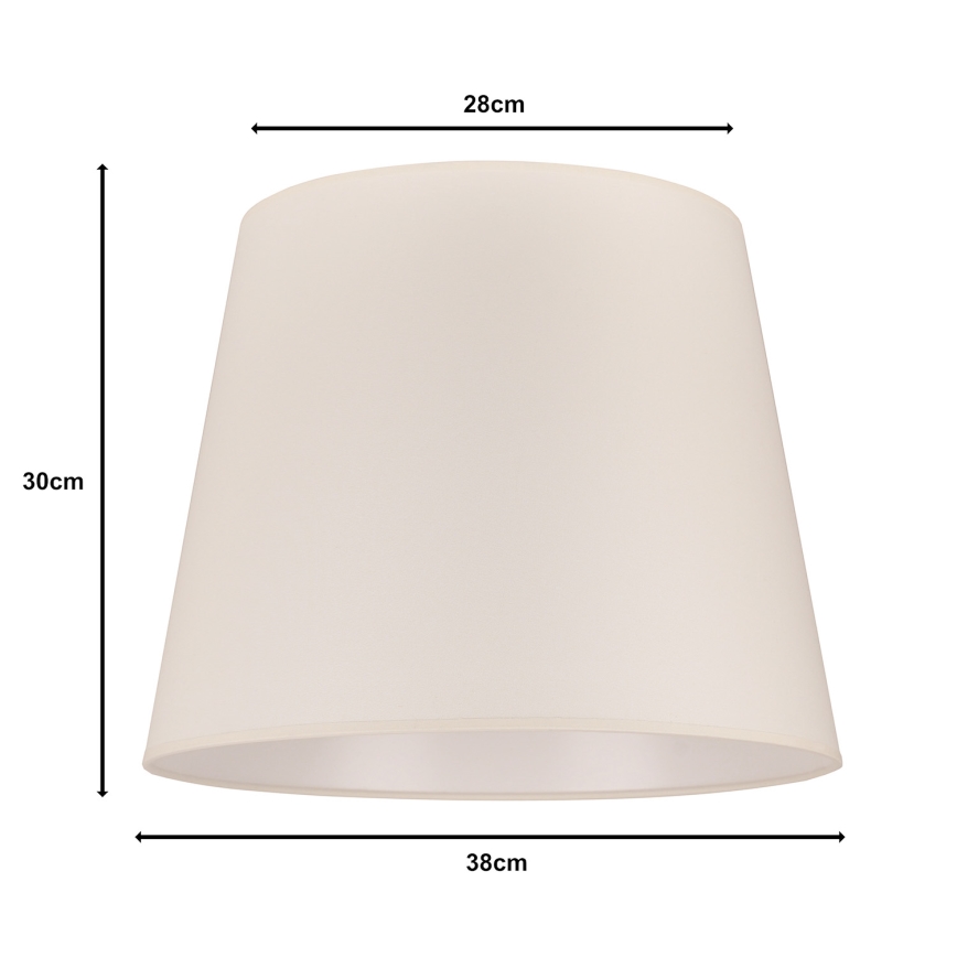 Duolla - Lampenschirm für Stehleuchte CLASSIC L E27 d 38 cm cremefarben