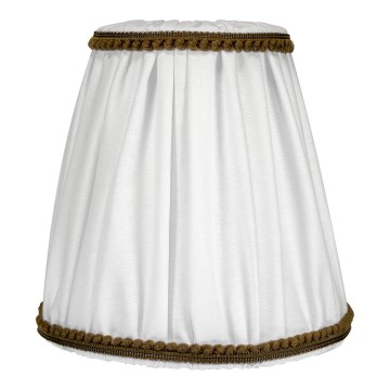 Duolla - Lampenschirm für Tisch- und Stehlampe E27 Ø 15 cm weiß/braun