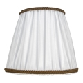 Duolla - Lampenschirm für Tisch- und Stehlampe E27 Ø 18,5 cm Weiß/Braun