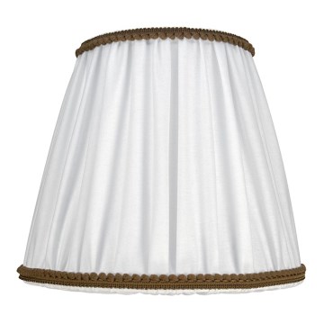 Duolla - Lampenschirm für Tisch- und Stehlampe E27 Ø 18,5 cm Weiß/Braun