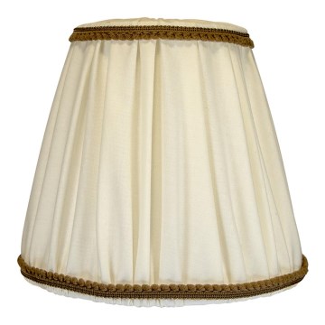 Duolla - Lampenschirm für Tisch- und Stehleuchten E27 d 18,5 cm cremefarben/braun