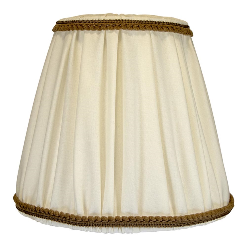 Duolla - Lampenschirm für Tisch- und Stehleuchten E27 d 18,5 cm cremefarben/braun