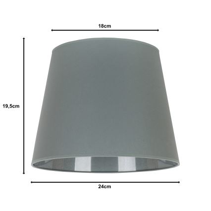 Duolla - Lampenschirm für Tischleuchte CLASSIC M E27 d 24 cm grau