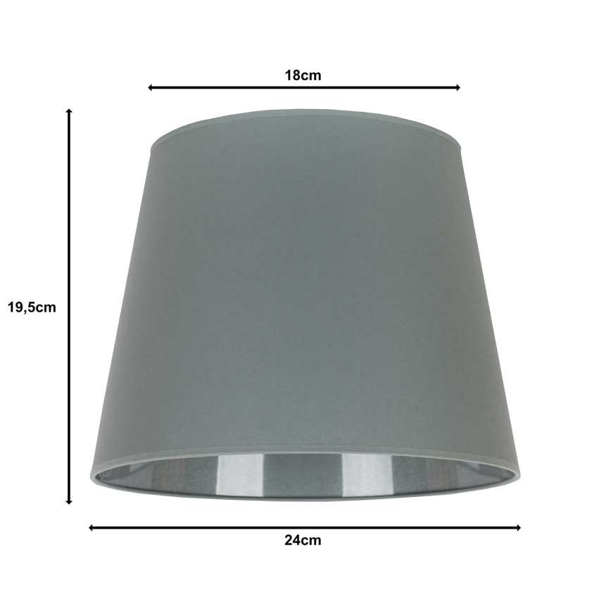 Duolla - Lampenschirm für Tischleuchte CLASSIC M E27 d 24 cm grau
