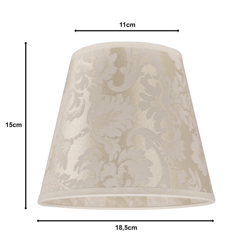 Duolla - Lampenschirm für Tischleuchte SOFIA XS E14 d 18,5 cm beige