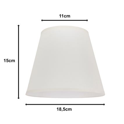 Duolla - Lampenschirm für Tischlampe SOFIA XS E14 Ø 18,5 cm cremefarben