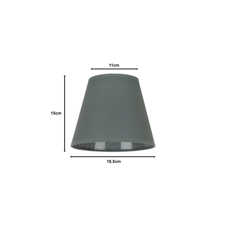 Duolla - Lampenschirm für Tischlampe SOFIA XS E14 Ø 18,5 cm grau