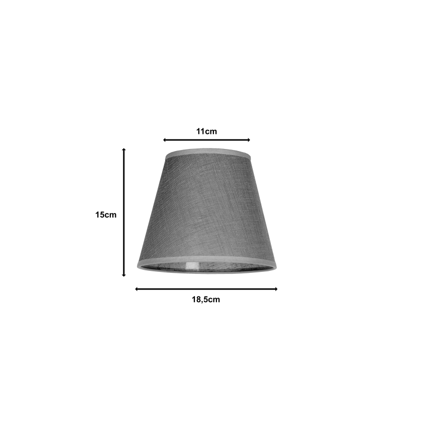 Duolla - Lampenschirm für Tischlampe SOFIA XS E14 Ø 18,5 cm grau