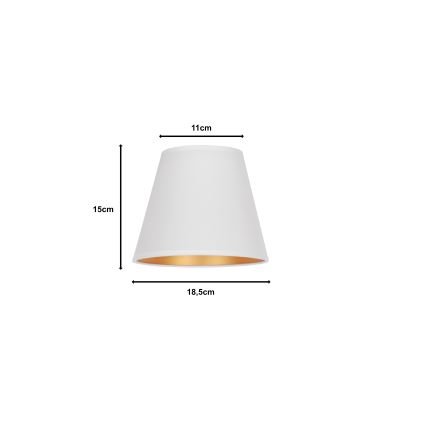 Duolla - Lampenschirm für Tischlampe SOFIA XS E14 Ø 18,5 cm Weiß