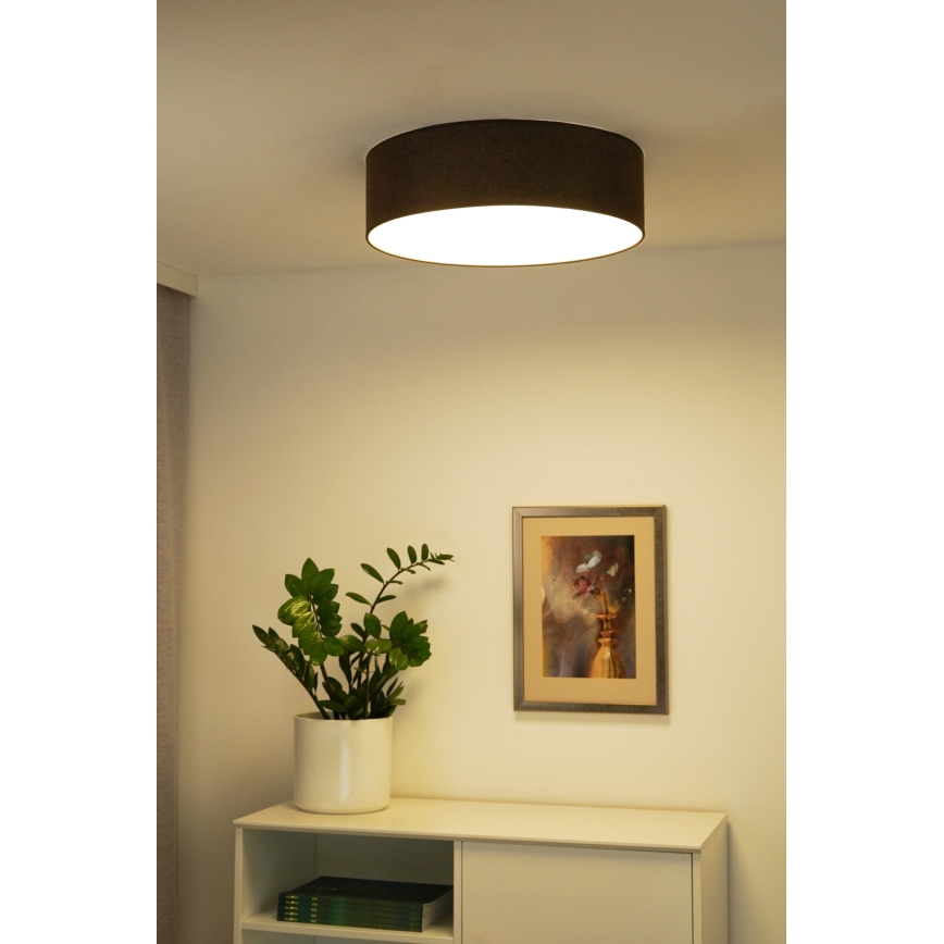 Duolla - LED-Deckenleuchte CORTINA LED/26W/230V d 30 cm 4000K braun