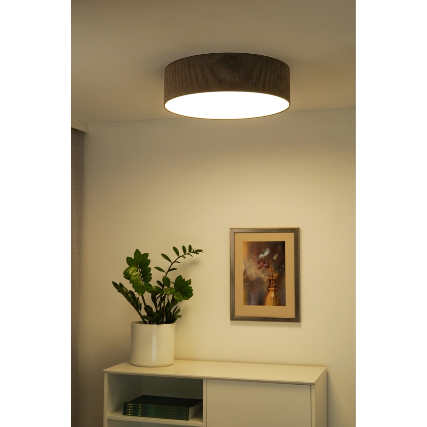 Duolla - LED Deckenleuchte CORTINA LED/26W/230V Ø 30 cm 4000K Braun