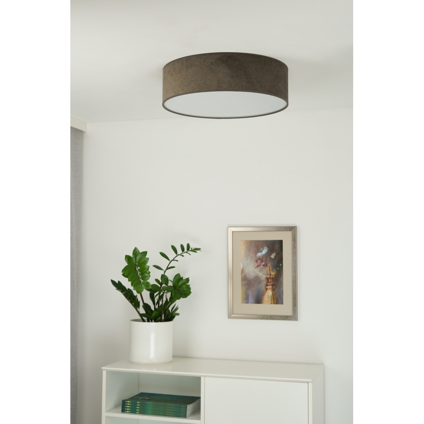 Duolla - LED Deckenleuchte CORTINA LED/26W/230V Ø 30 cm 4000K Braun