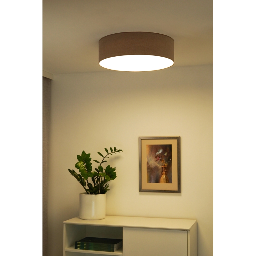 Duolla - LED Deckenleuchte CORTINA LED/26W/230V Ø 45 cm 4000K Braun