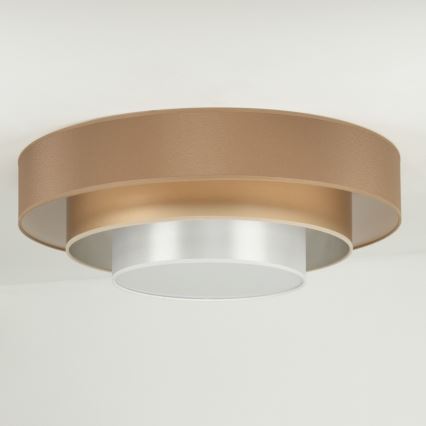 Duolla - LED-Deckenleuchte LUNETA LED/26W/230V d 60 cm 4000K braun/golden/weiß